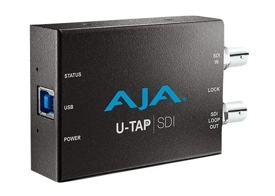 AJA U-TAP SDI, USB 3.2 Gen 1 (3.1 Gen 1), 1920 x 1080 pixel, Strøm, Status, 240p,360p,480p,525i,540p,576p,625i,720p,1080i,1080p, 48 kHz, 24 Kbit/s