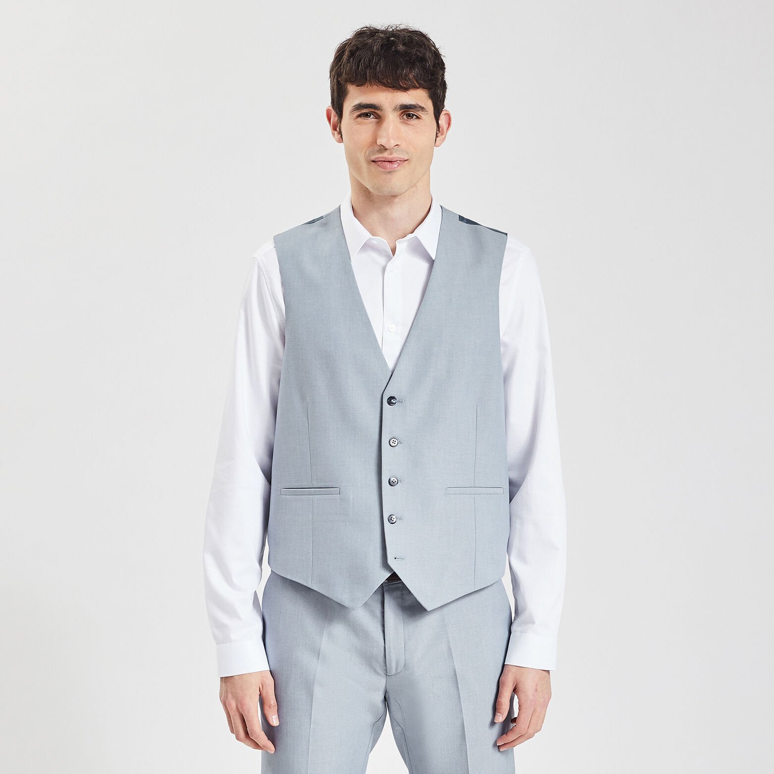 Gilet de costume bi-ton Bleu moyen