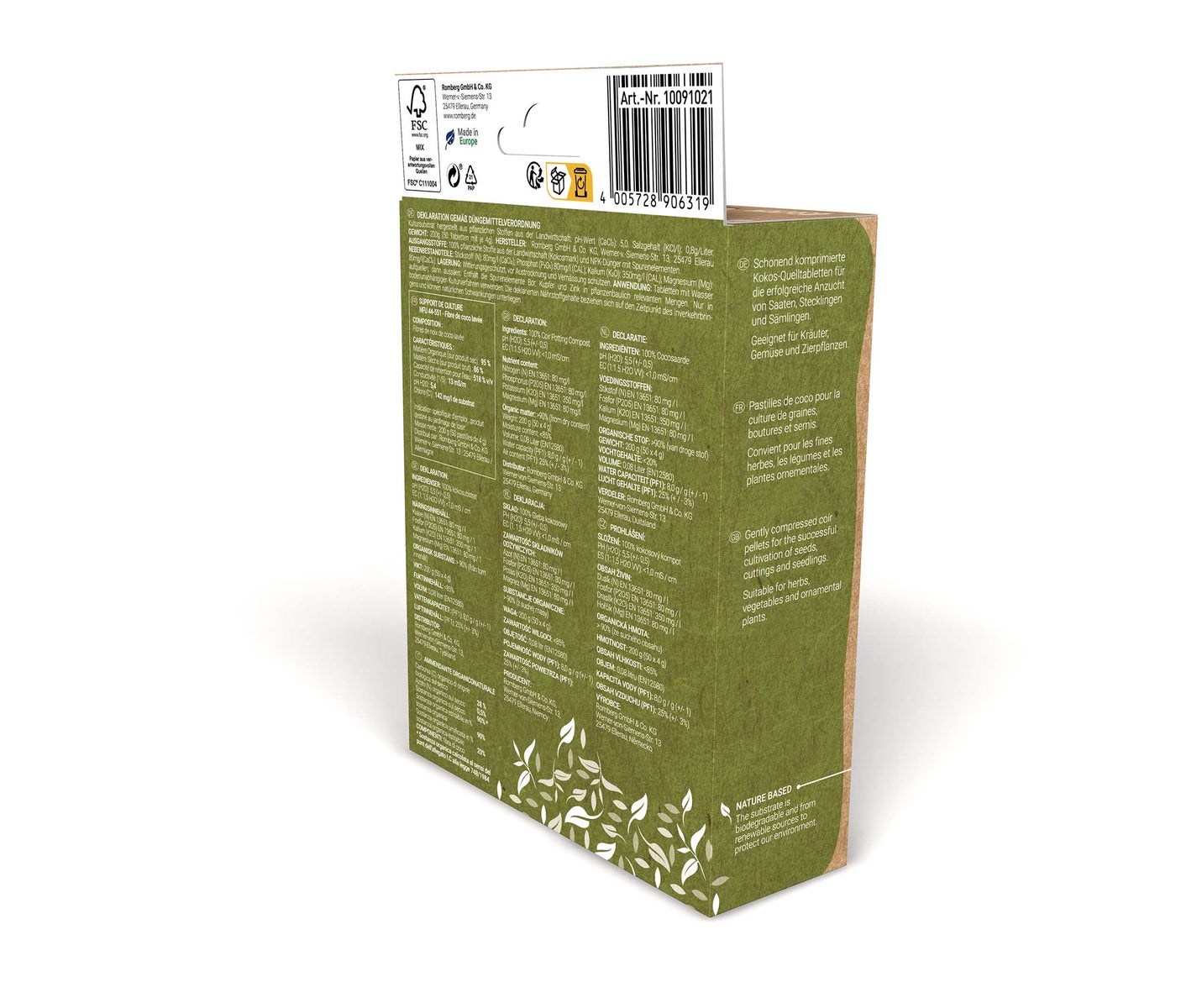 50 kokoszwellende tabletten, 36 mm Ø