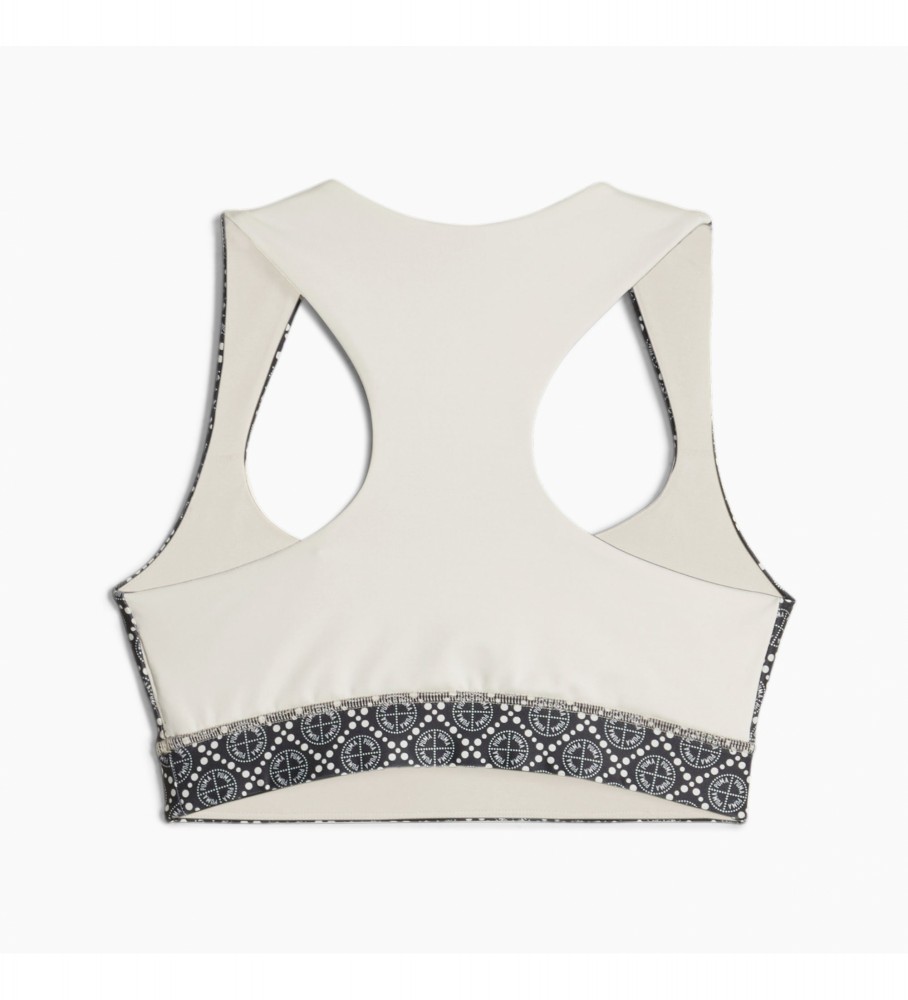 Sutiã de treino de impacto médio Puma Logo Love Off-White