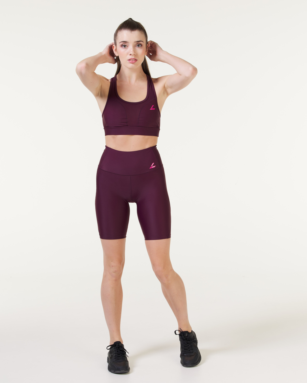 LEVITY Tech Comp Short Tights Burgundy