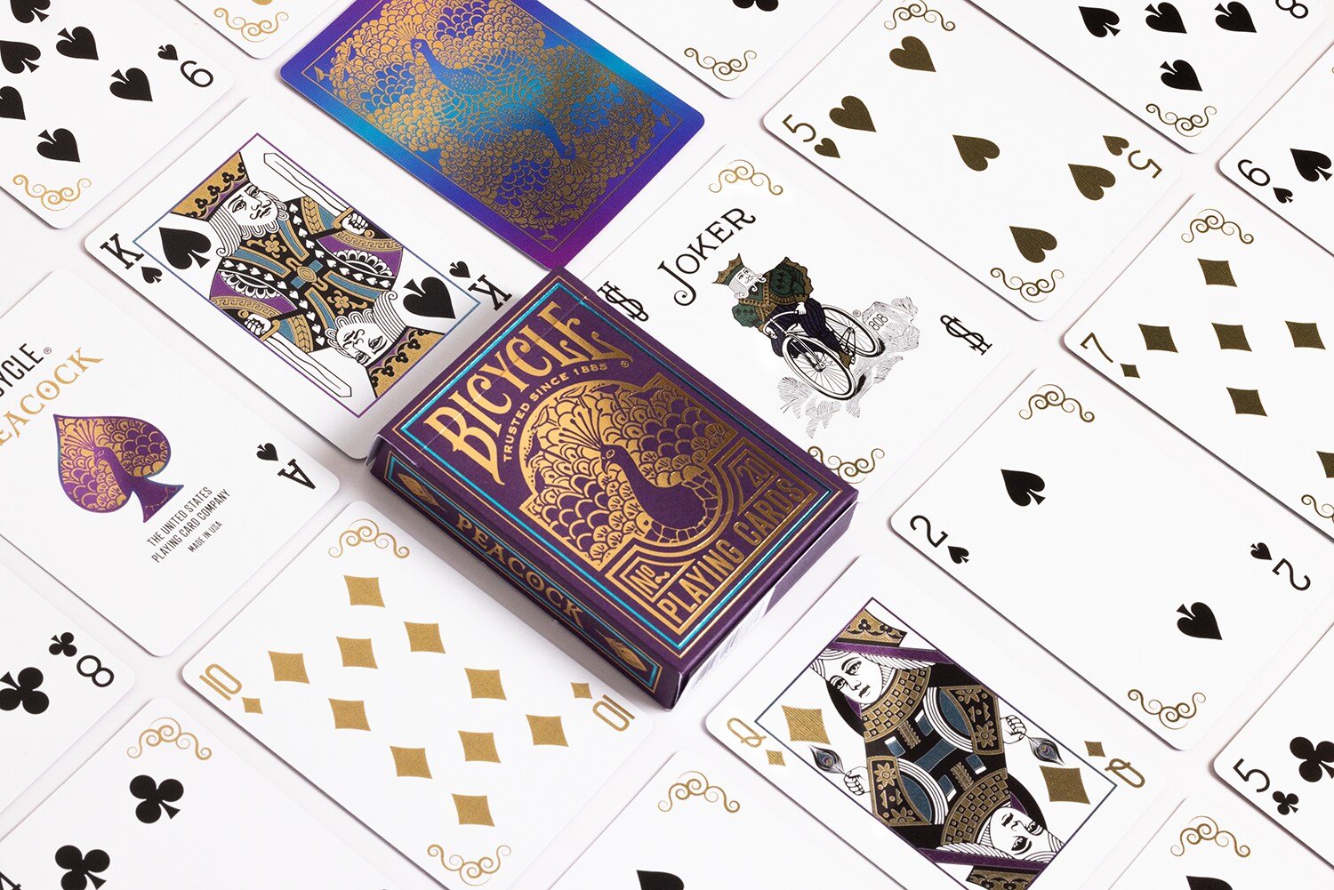 Bicycle® Kartendeck - Purple Peacock Kartenspiel Spielkarten Pokerkarten