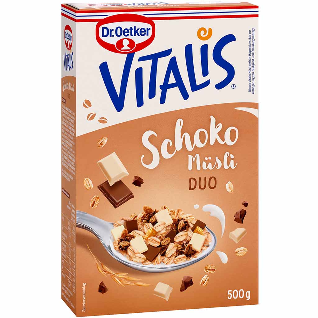 Dr.Oetker VITALIS SchokoDuo Müsli 500g MHD:30.9.25