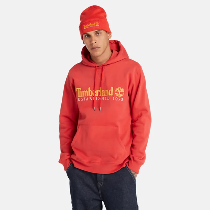 Moletom com capuz Timberland 50º Aniversário na cor vermelha