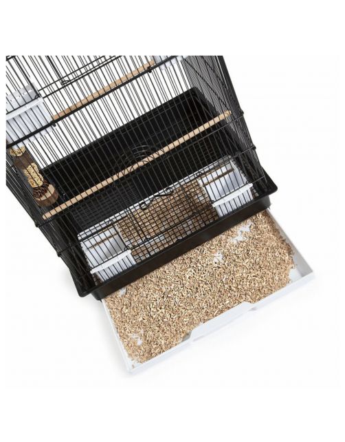 Keddoc Vogelkooi Budgie Tower - Vogelverblijven - 47x47x92 cm Zwart
