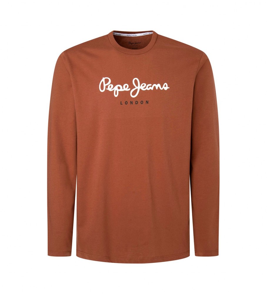 Camiseta longa Pepe Jeans Eggo laranja escuro