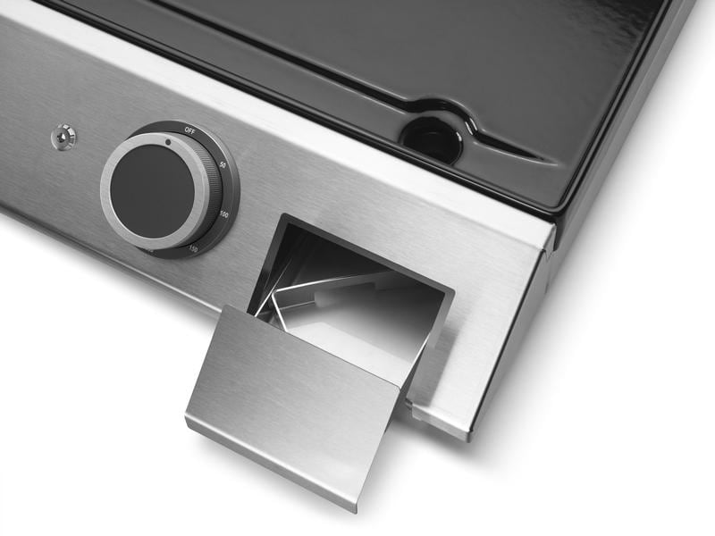 Forge Adour Elektrogrill Plancha Domestic, Inox Elektrischer Grill mit emailliertem Rost