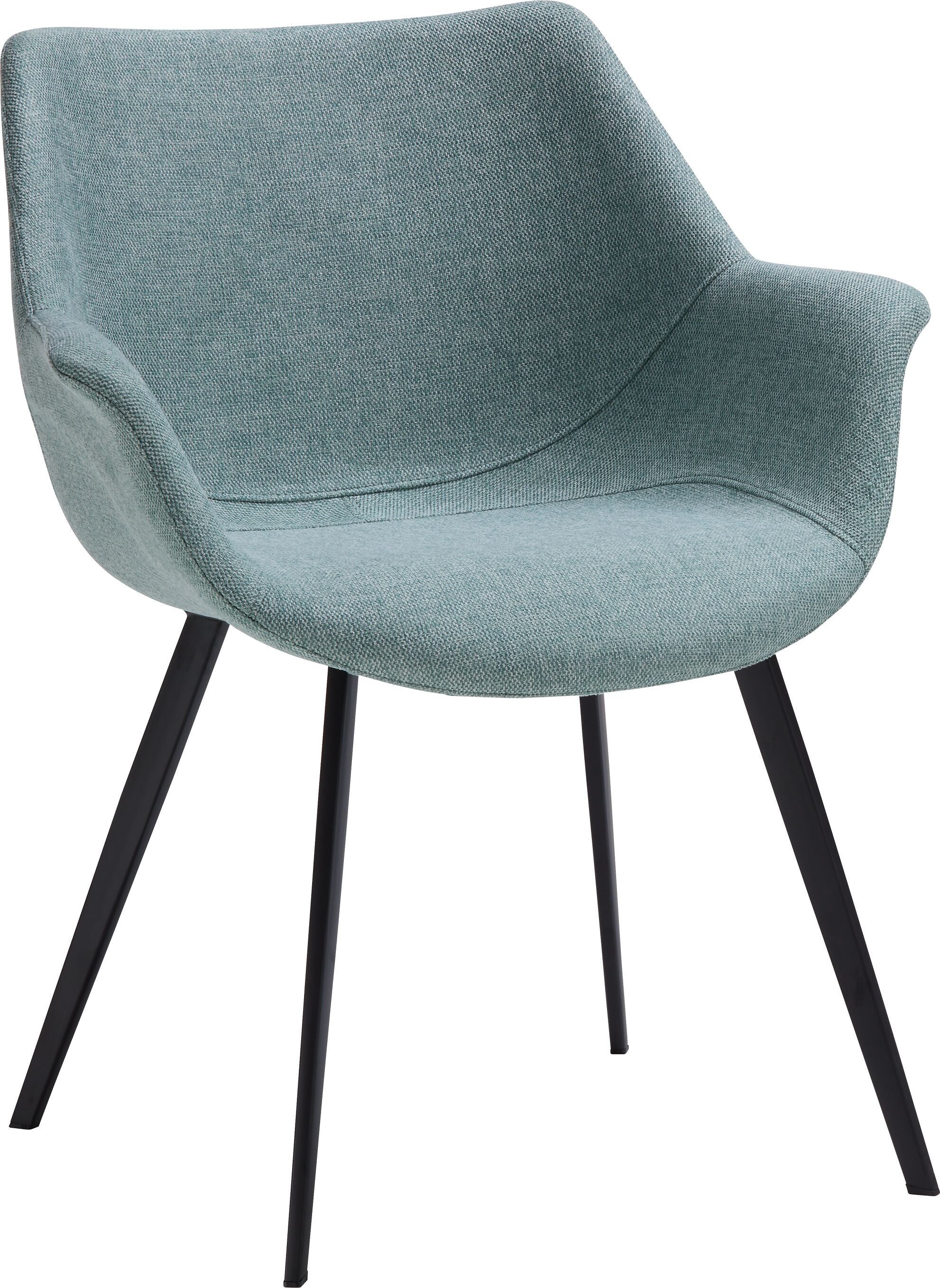 MELVIN Stuhl - Grün / B: 62.0 cm x T: 68.0 cm x H: 82.0 cm