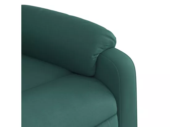 Fauteuil massant inclinable Vert foncé Tissu
