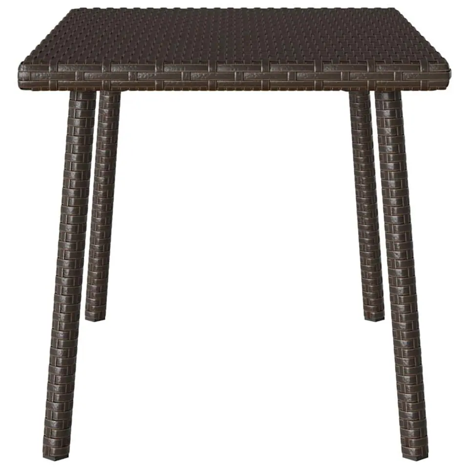 vidaXL - Tuin Salontafel - Bruin - Poly rattan - 60 x 40 x 37 cm