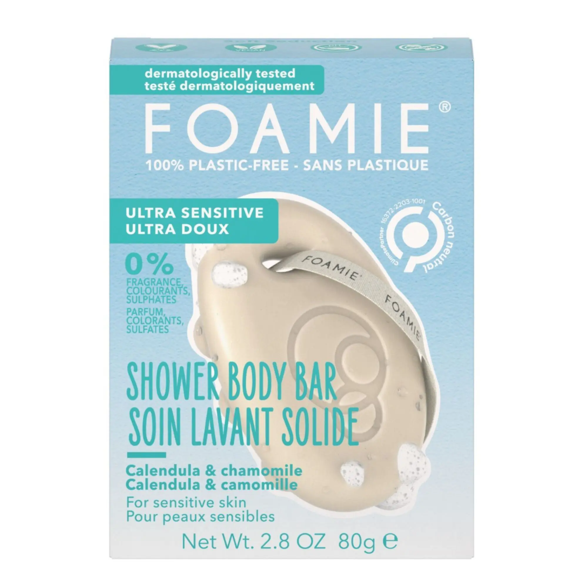 Foamie - Soin Lavant Solide Peau Sensible 80g - Savon