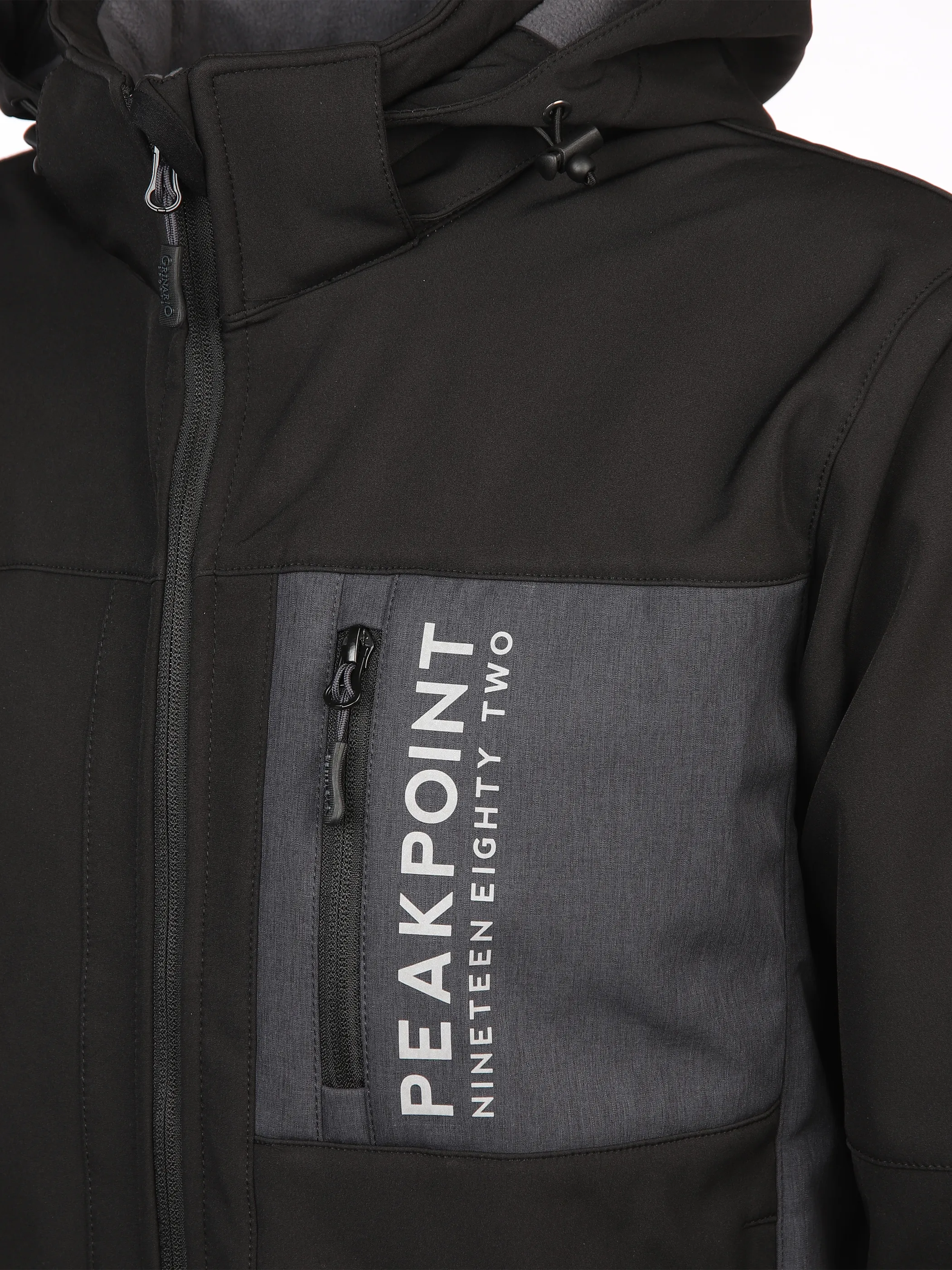 Herren Softshelljacke mit Kapuze