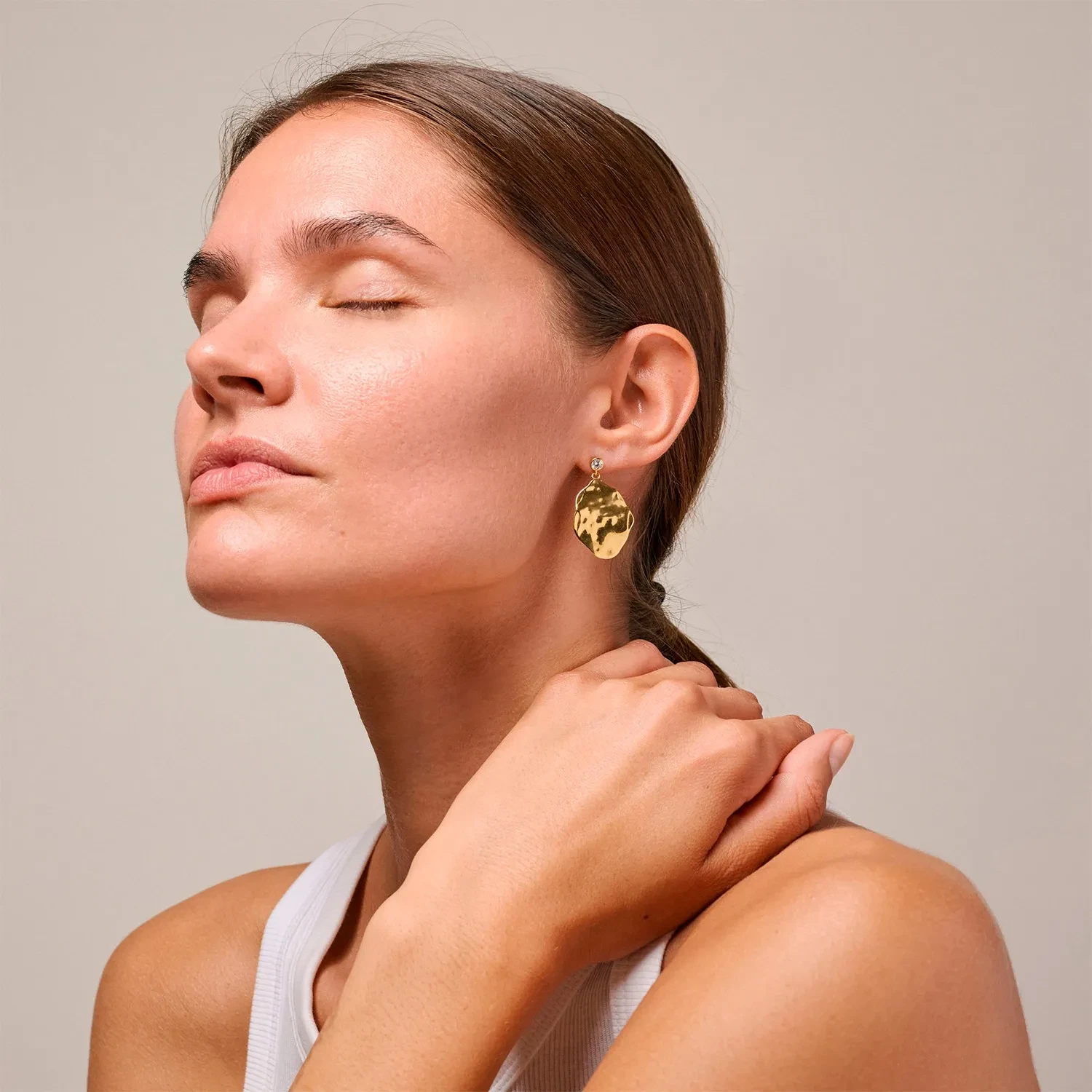 Enamel Marissa Øreringe 18 kt. Forgyldt Sølv E398G
