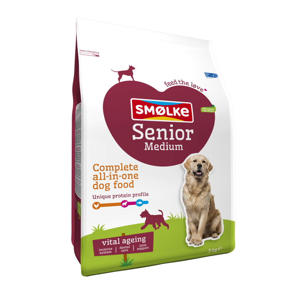 Smolke Hondenvoer Senior Medium3 kg