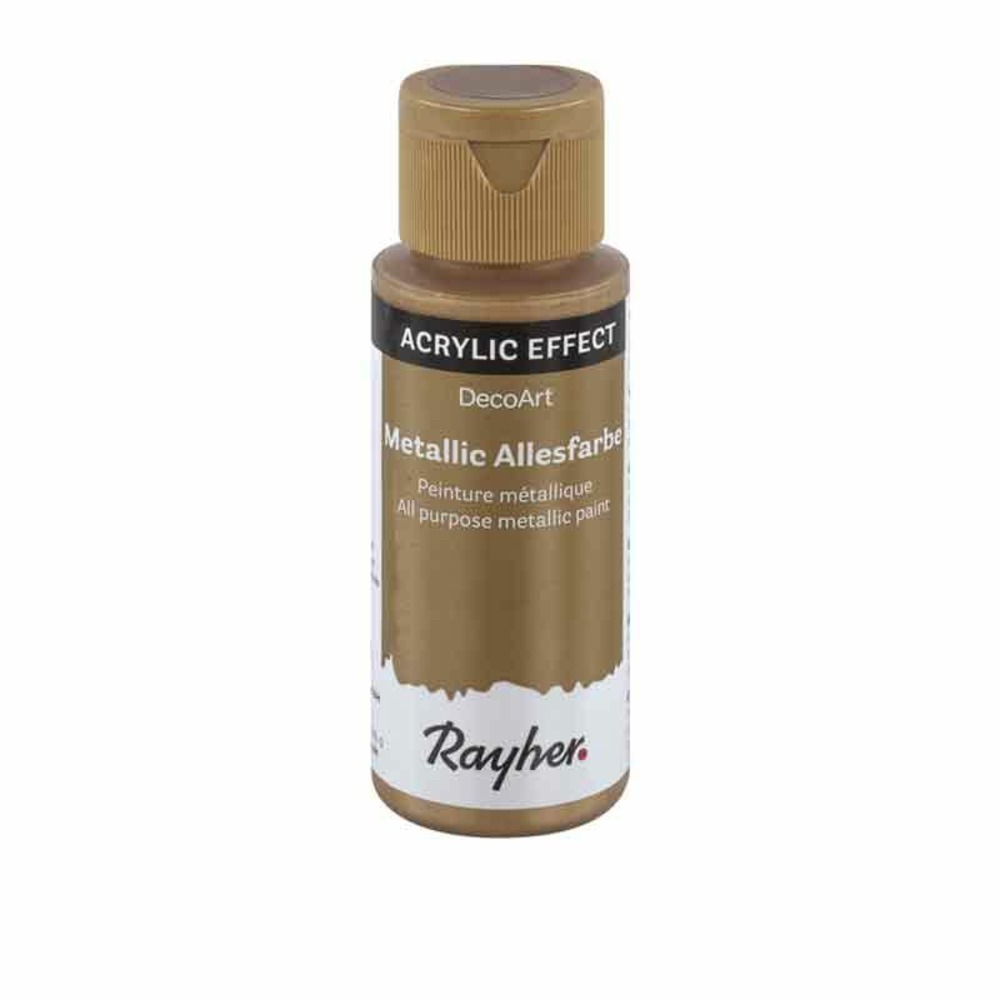 Peinture acrylique tous usages métallique 59 ml - doré