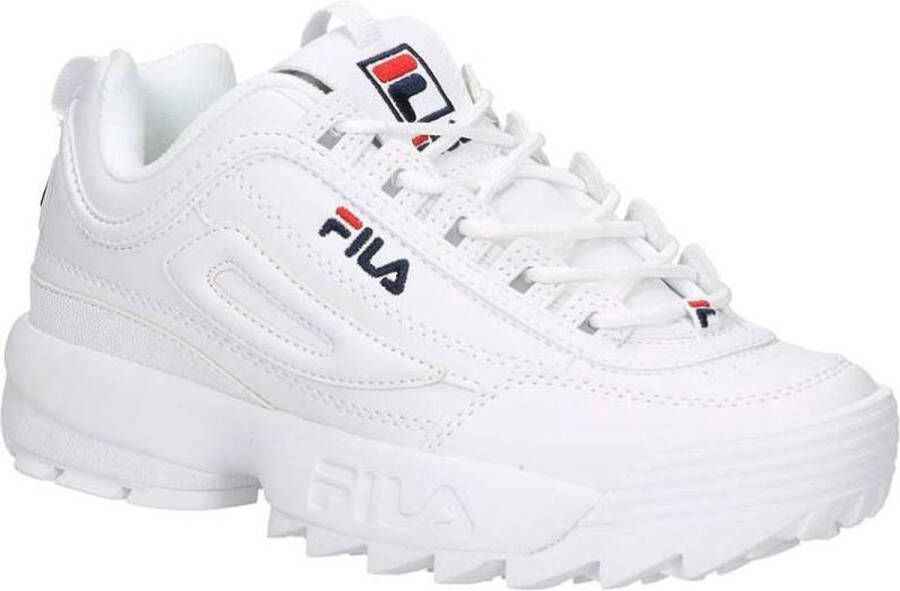 Fila Witte sportsneakers met geborduurde accenten White Dames