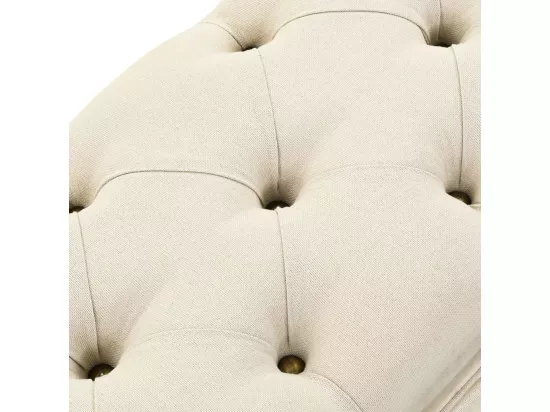 Banc de rangement 110 cm Crème Bois de sapin massif et tissu