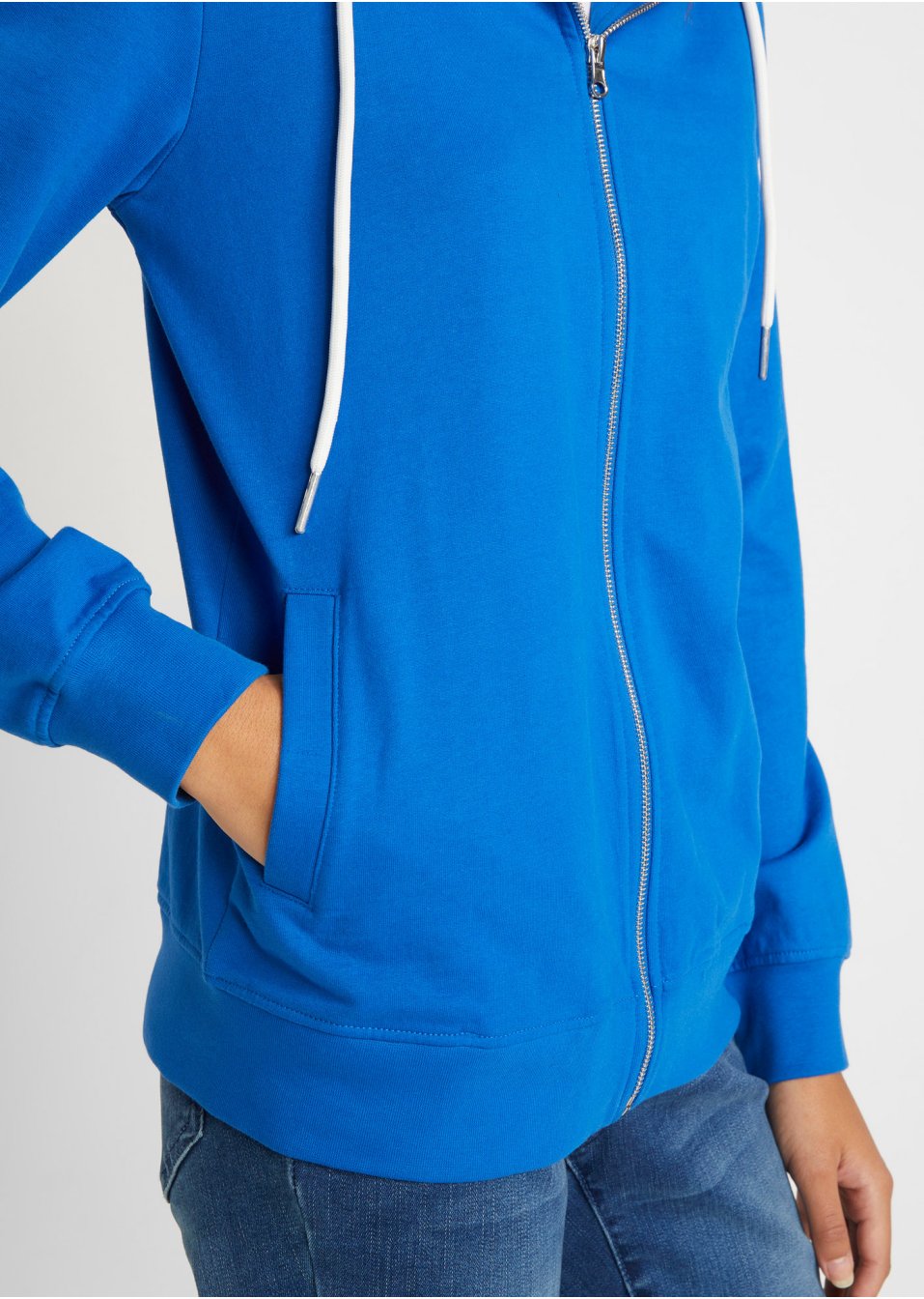Gilet sweat à capuche avec poches latérales