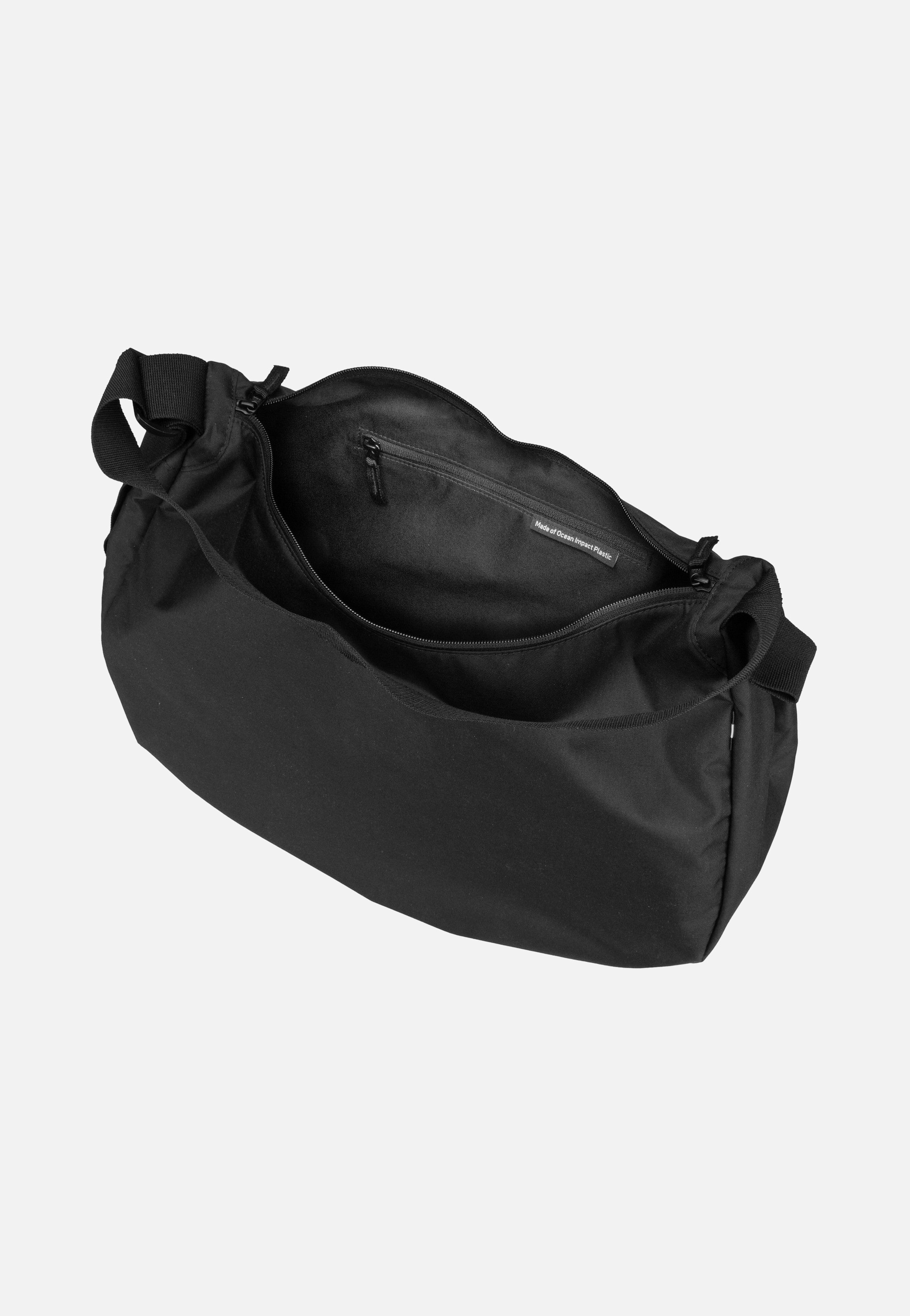 Curved Bag Monochrome Black - Hobo Bag
