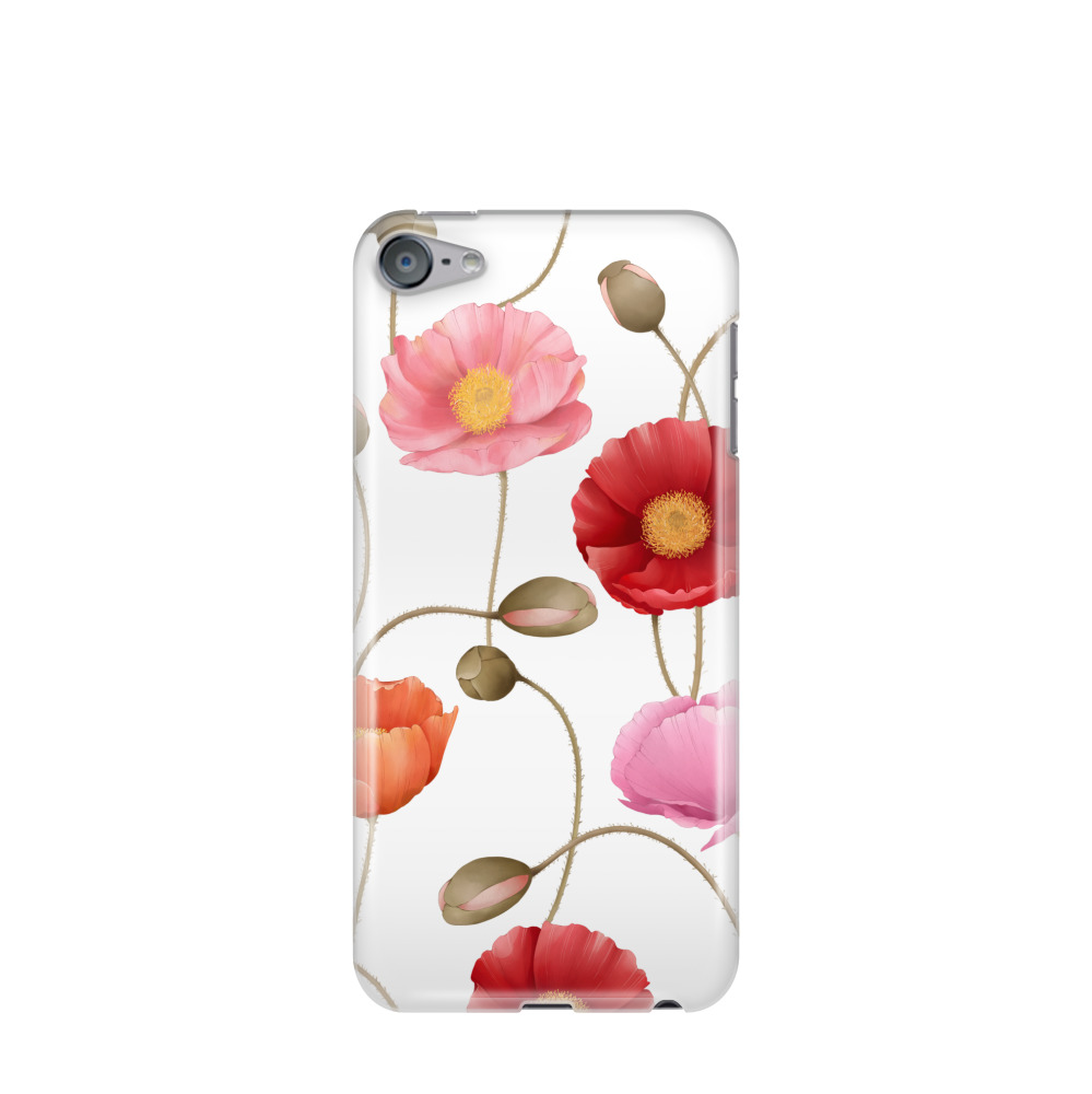 iPod Touch 7G Gummi Hülle Mohnpoesie - Weiss