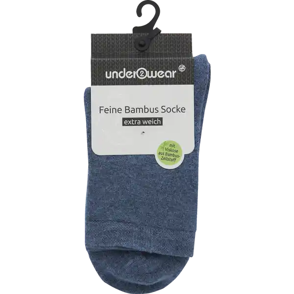 Feine Soft Bambussocken jeans mel. 39 / 42
