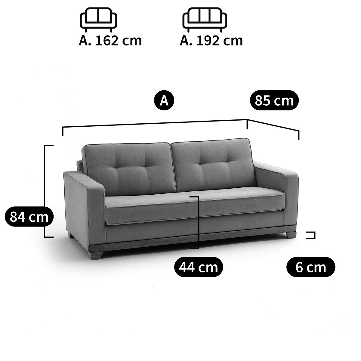 SO'HOME<br>Banco Bultex de algodão/linho, Ajis de 2 ou 3 lugares