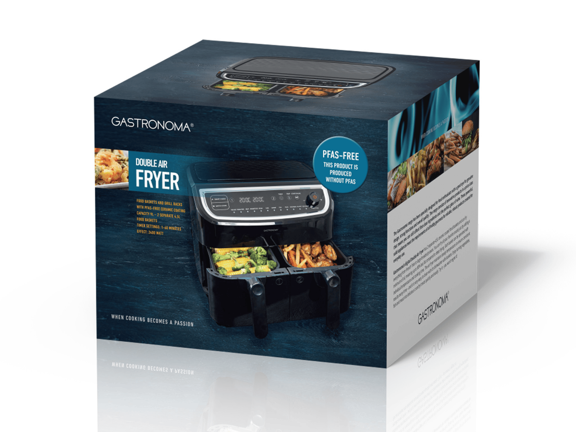 Gastronoma 18290006 Dubbele Heteluchtfriteuse - Zwart