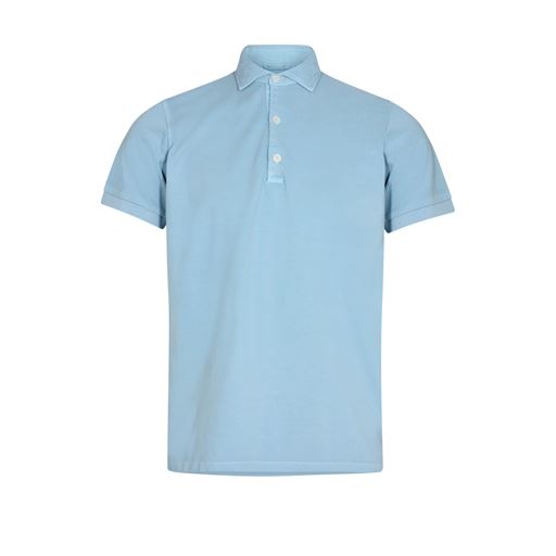 Mos Mosh Gallery Harvey Faded Polo, Light Blue, L
