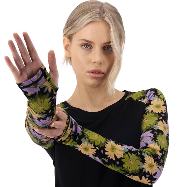 T-shirt thermique MONS ROYALE W BELLA TECH LS ALPINE BLOOM/BLACK