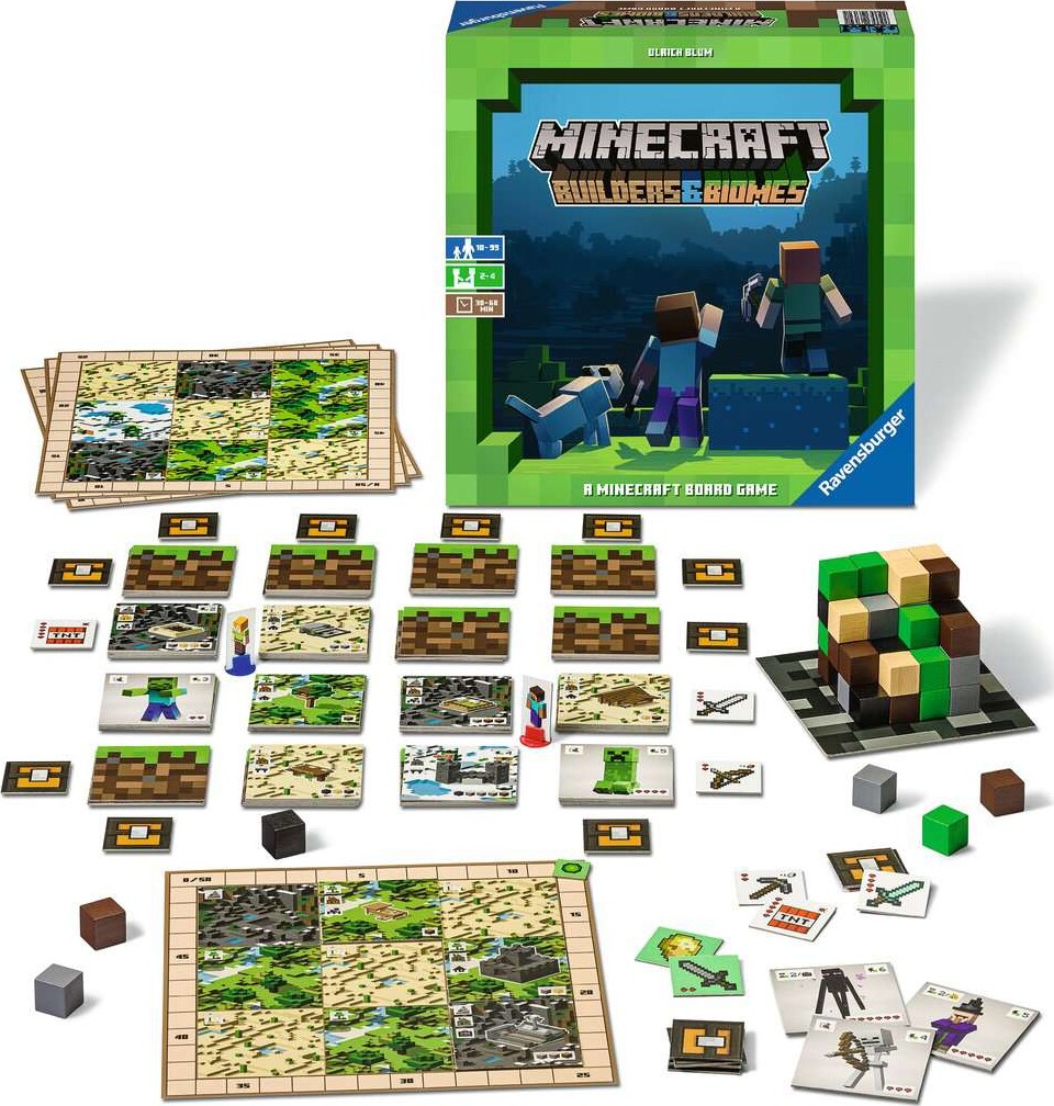 Minecraft Brætspil - Builders And Biomes
