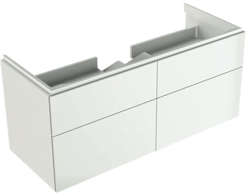 GEBERIT Xeno² wastafelmeubel, wit hoogglans, 4 laden met softclose-mechanisme, voor 120 cm, 500518011