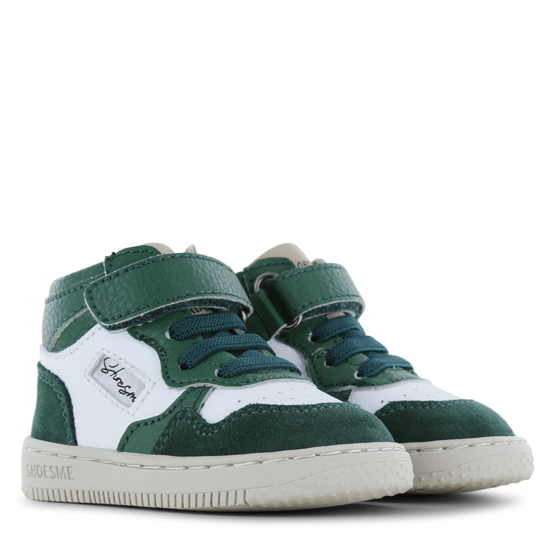 Shoesme wit-groen sneakertje Microfiber leer, Suède | Sale
