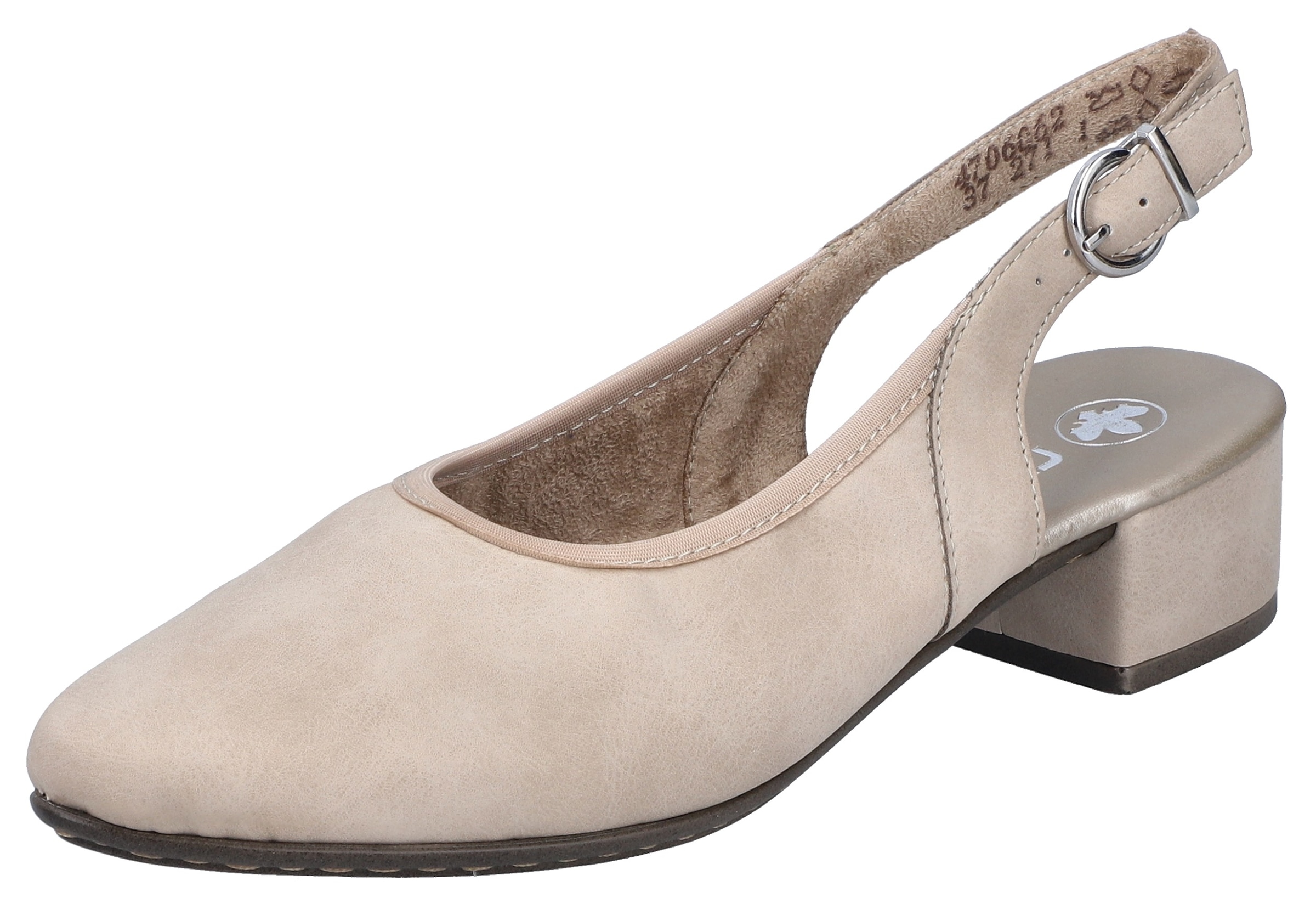 Rieker Slingpumps  , Abendschuh, Sommerschuh, Blockabsatz, mit verstellbarem Riemchen