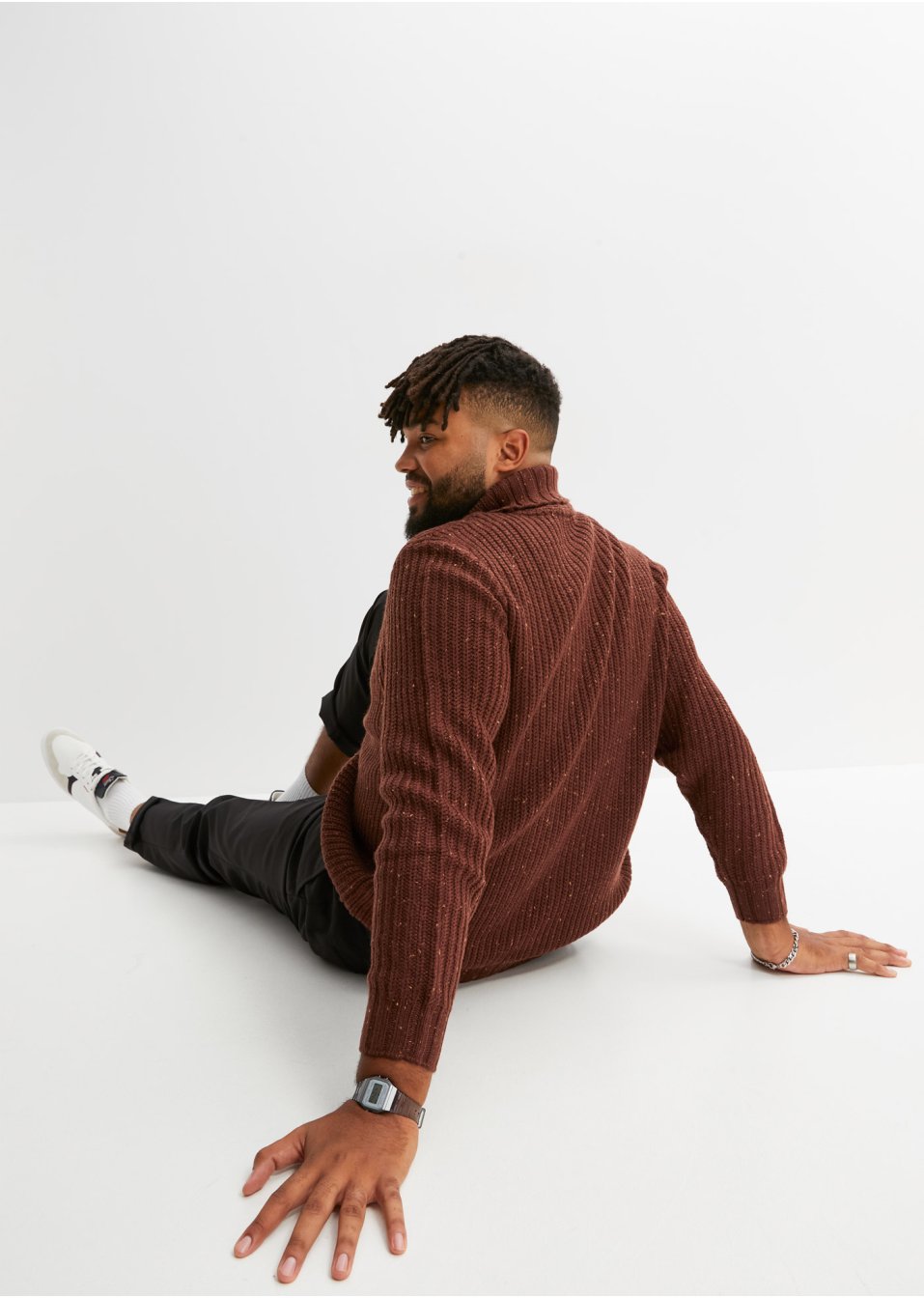 Pull col roulé