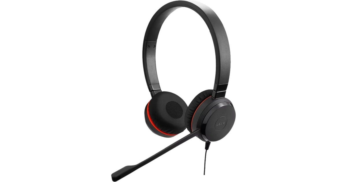 JabraEvolve 20 SE on-ear headset  (Zwart)