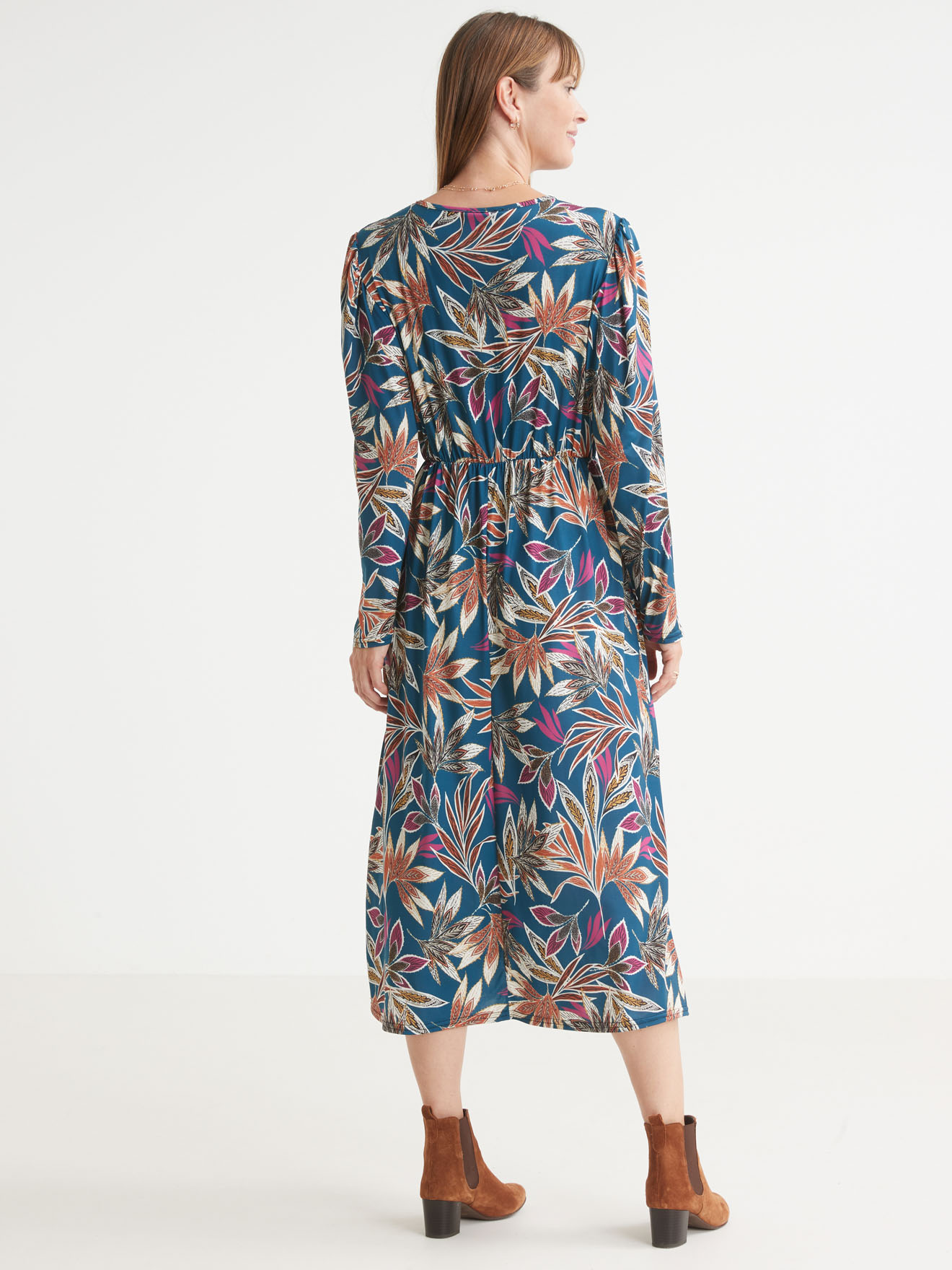 Robe longue en maille fluide