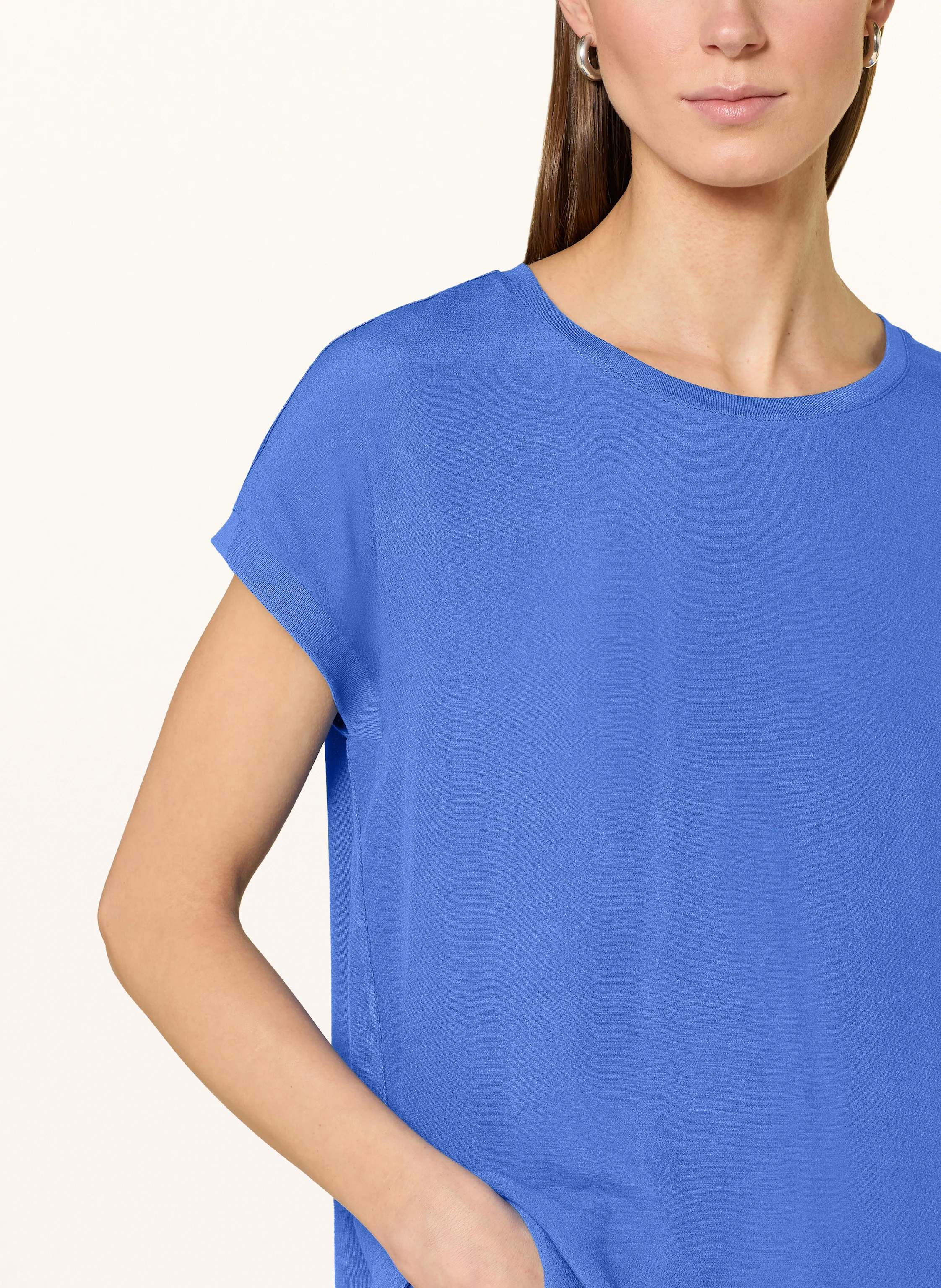 oui Blusenshirt im Materialmix