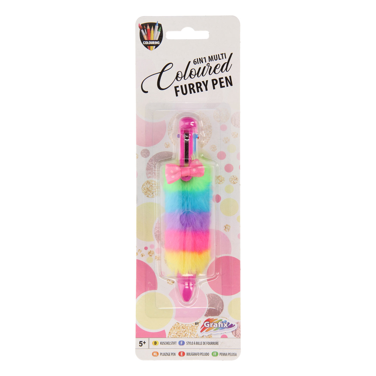 Meerkleurenpen Fluffy Regenboog