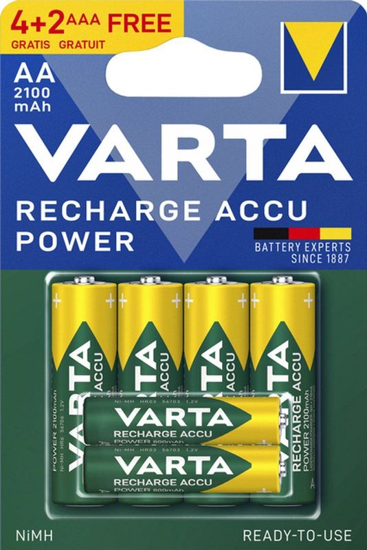 Varta - Ready To Use - Oplaadbare Batterijen - 4xAA - 2100mAh