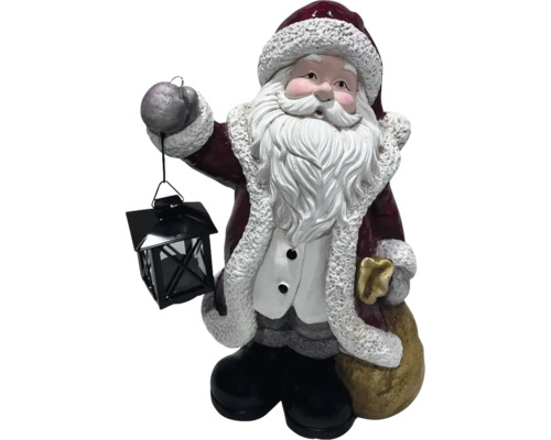 Decoratieve kerstlantaarn Lafiora 27,5 x 19 x 40,8 cm rood wit