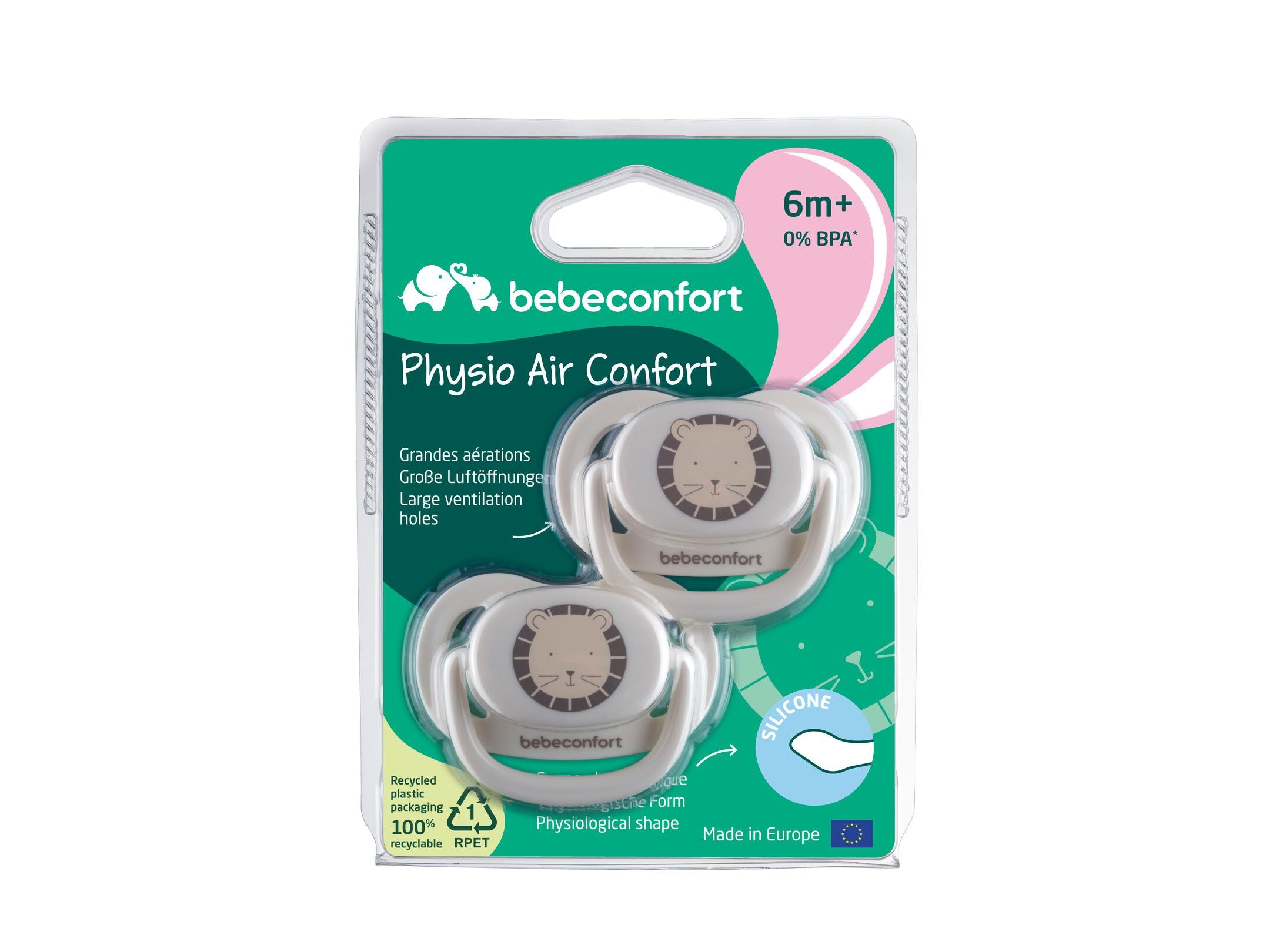 PACK 2 CHUCHAS BEBÉCONFORT SILICONE 6-18MESES