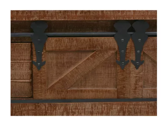 Table console Bois massif de sapin 131 x 35,5 x 75 cm Marron