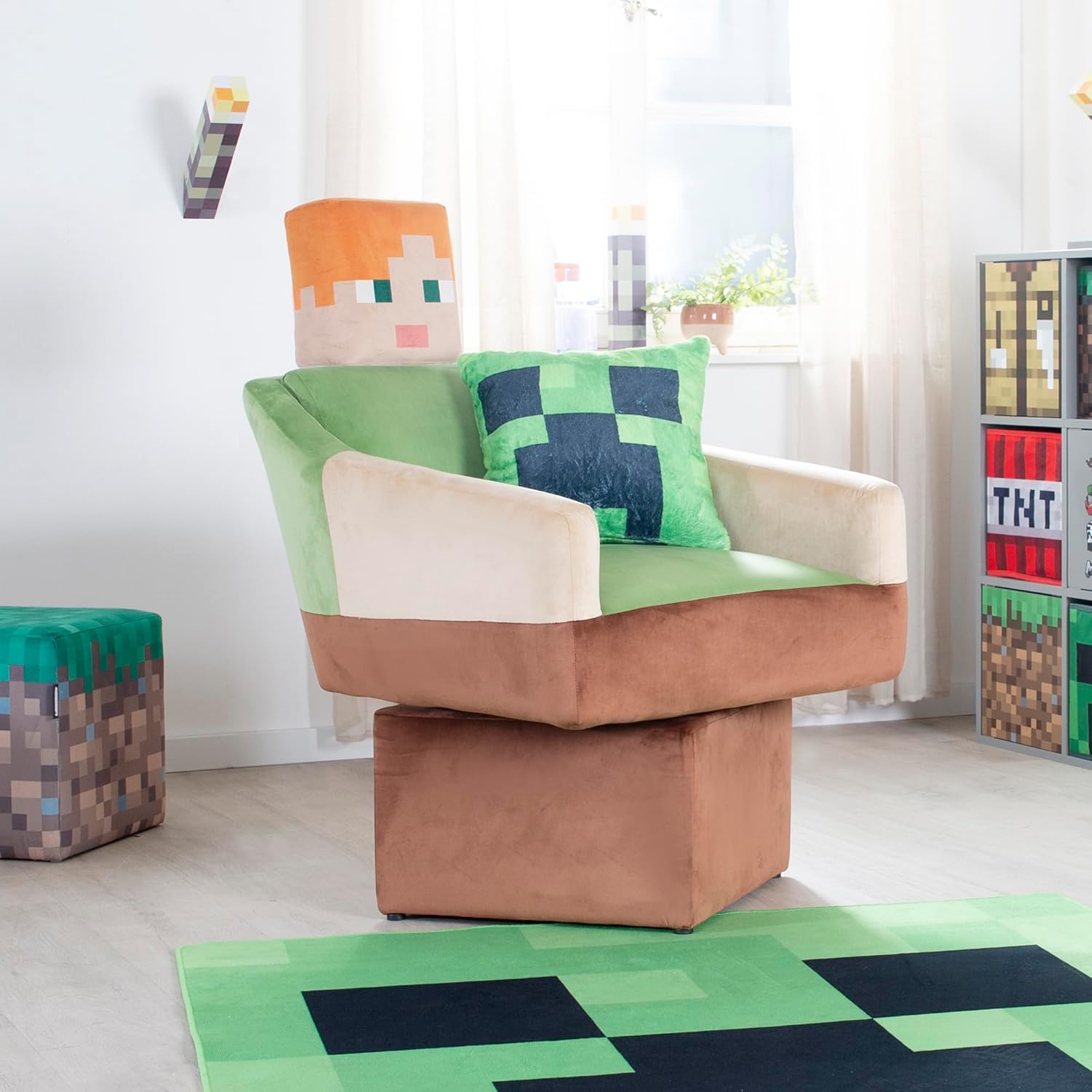 Minecraft - Drehsessel mit Rücken- und Armlehne, Alex, gepolstert
