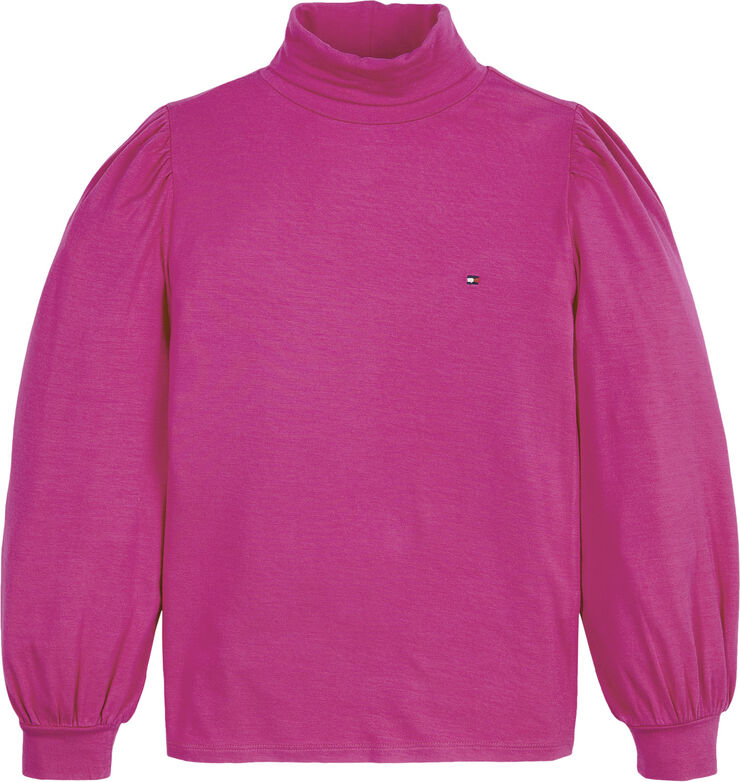 Tommy Hilfiger TURTLE NECK KNIT TOP L/S Eccentric magenta