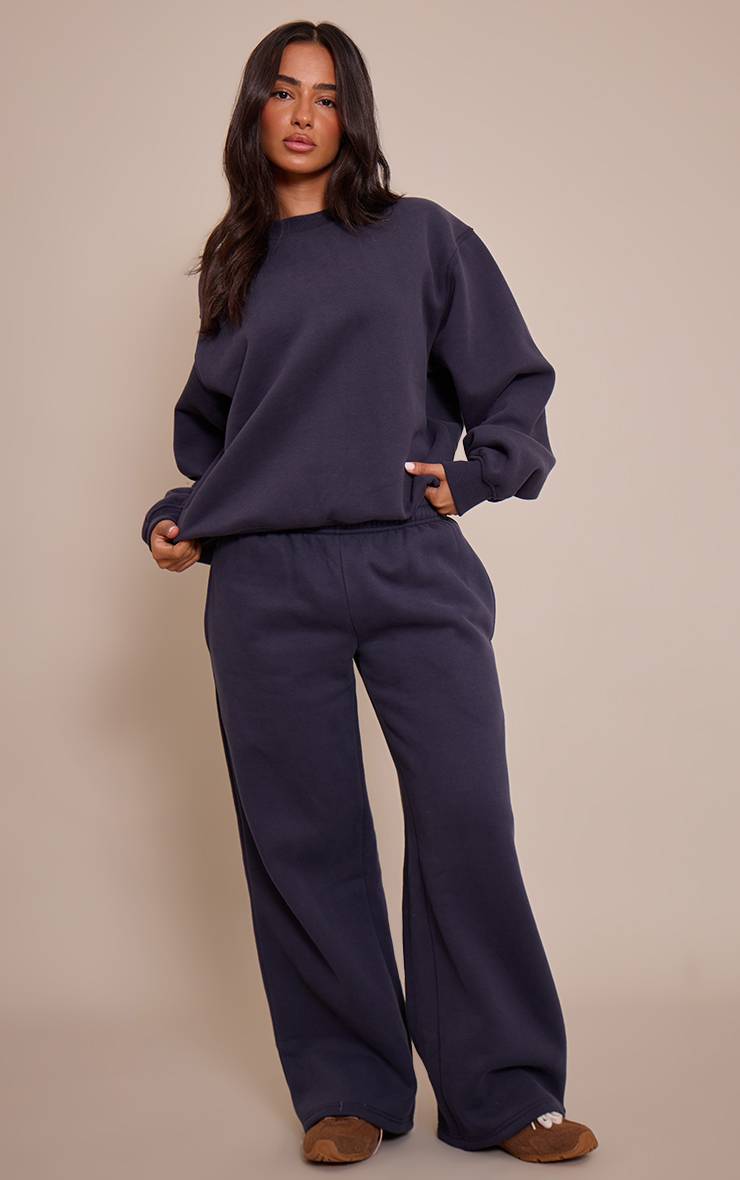 Bleu Marine Pantalon De Jogging Petite À Jambe Droite
