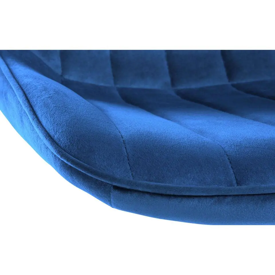 CLP Barkruk Toni zwart Frame - Fluweel - blauw