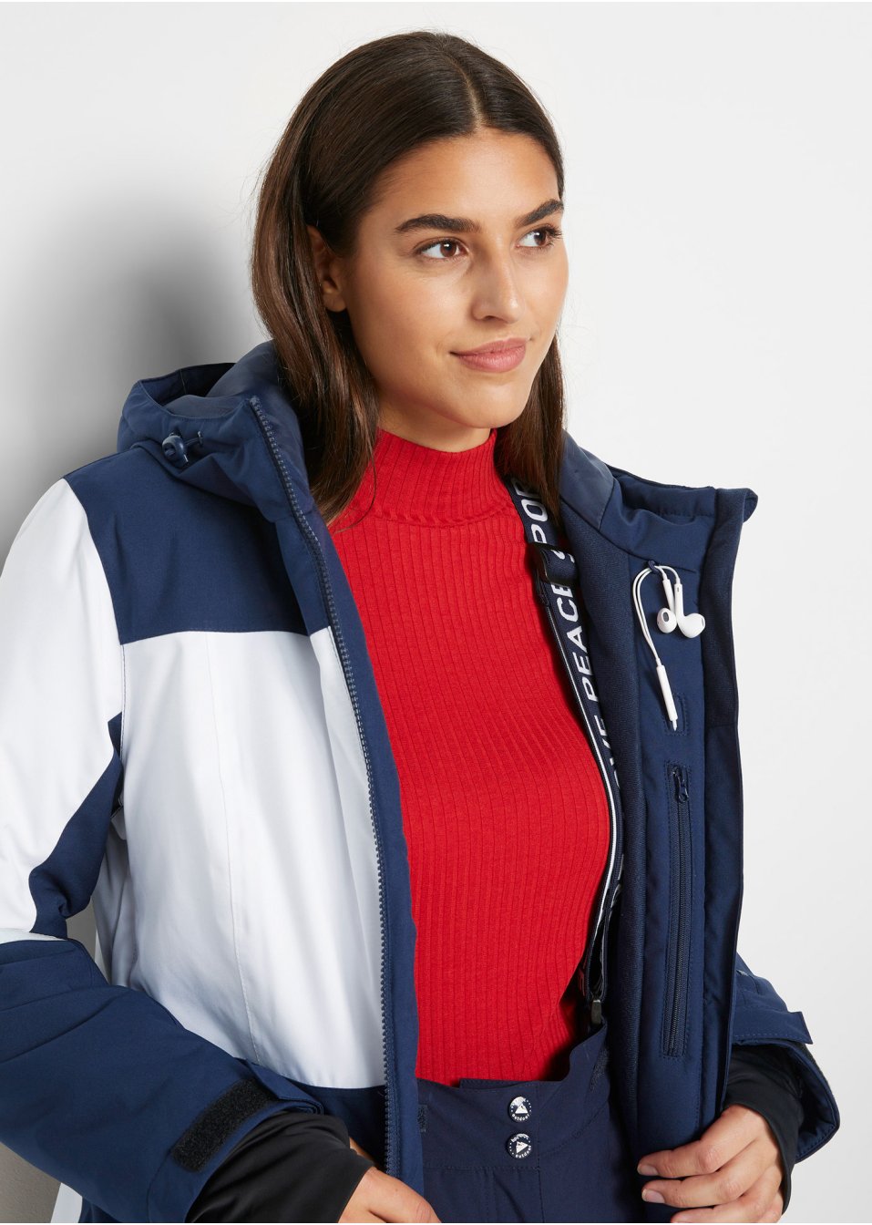 Veste de ski fonctionnelle à capuche, étanche