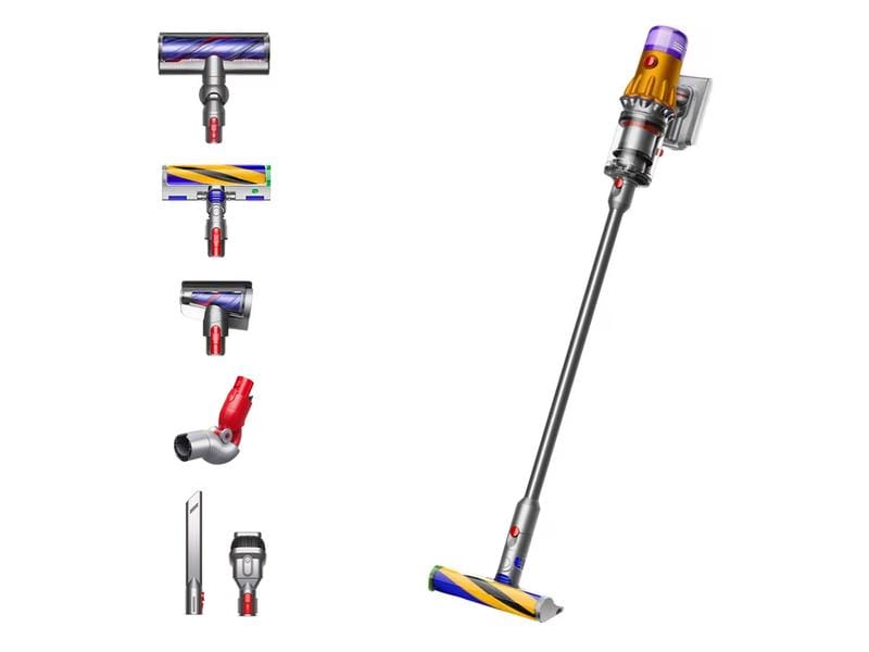 Dyson Akku-Hand- und Stielsauger V12 Detect Slim Absolute Kabelloser Akkustaubsauger mit Wandhalterung