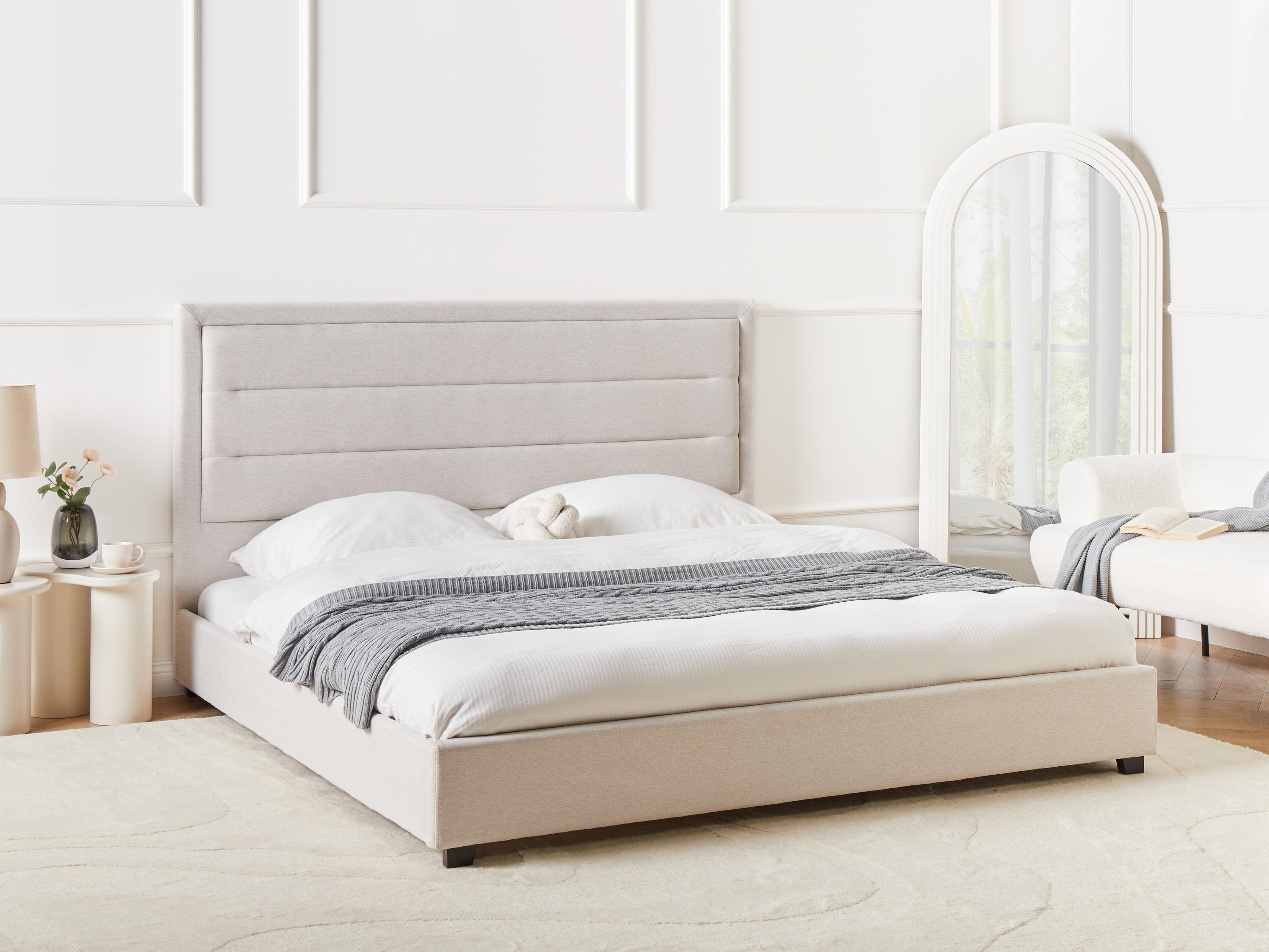 Waterbed Stof ROUEN 180 x 200 cm Lichtbeige