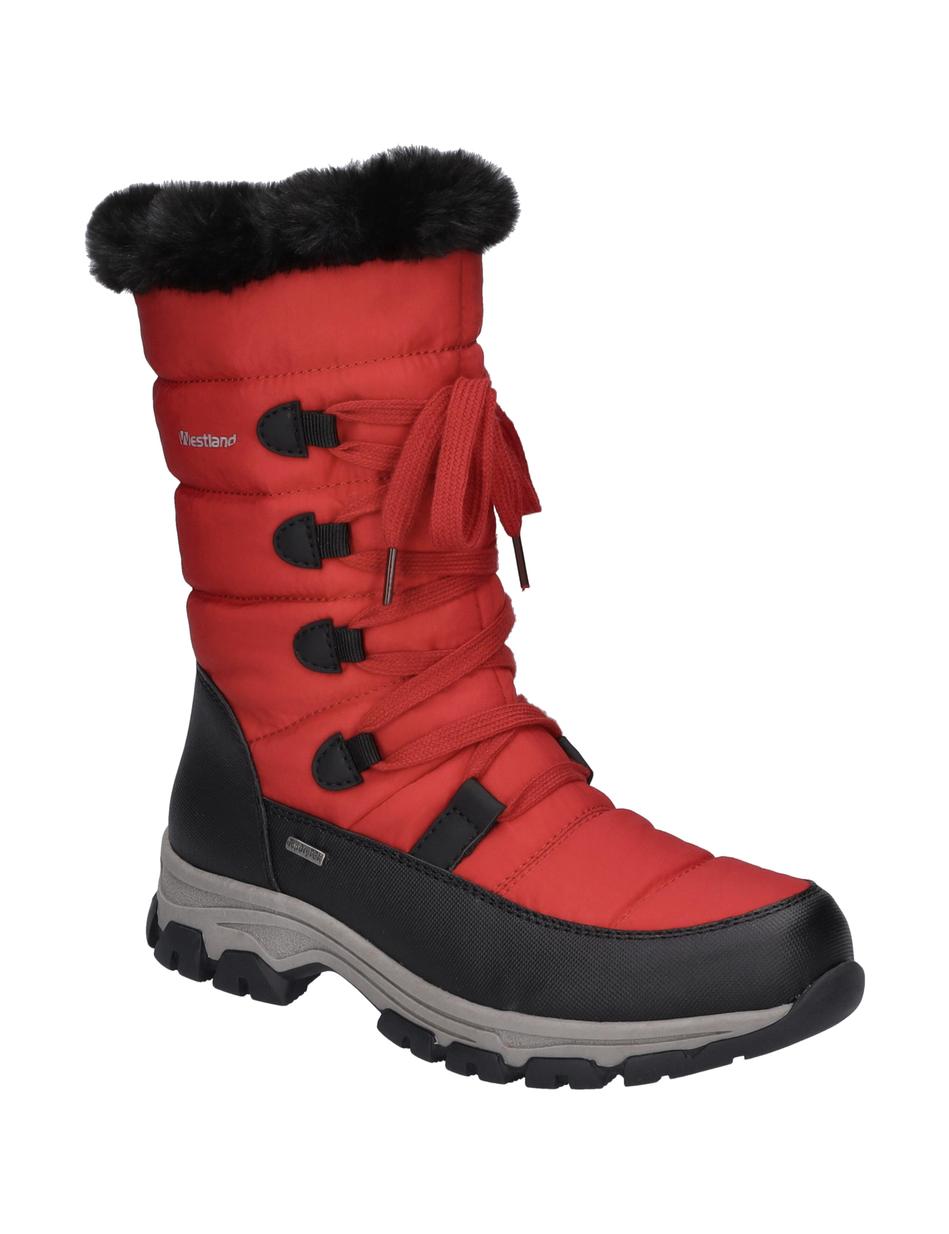Stiefel Chambery 01, schwarz-rot